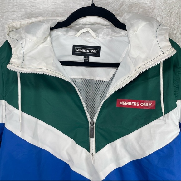 Members Only Half Zip Hoodie. Very cool current spin on a classic. 🔥 Size M. - Picture 2 of 13